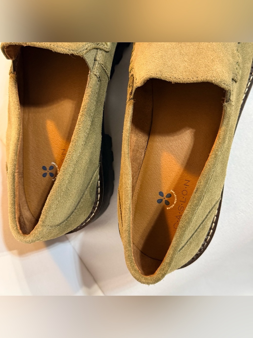 Lug Sole Loafers Caslon Olive Green Suede Slip On Shoes Women’s 8.5 - Picture 6 of 6